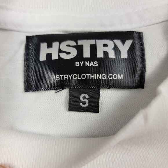 Hstry by NAS White Tshirt Metallic Skyline Mens Sz S (740-742) - Picture 3 of 5